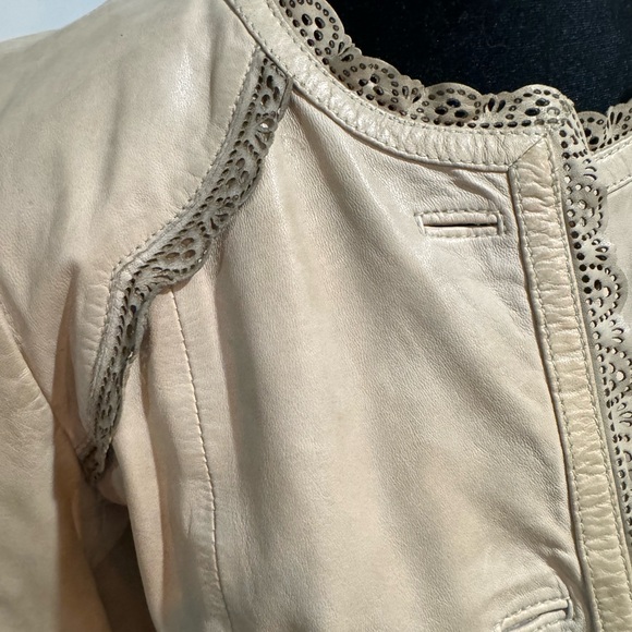 Anthropologie Elevenses Fitted Leather Jacket - Picture 6 of 9